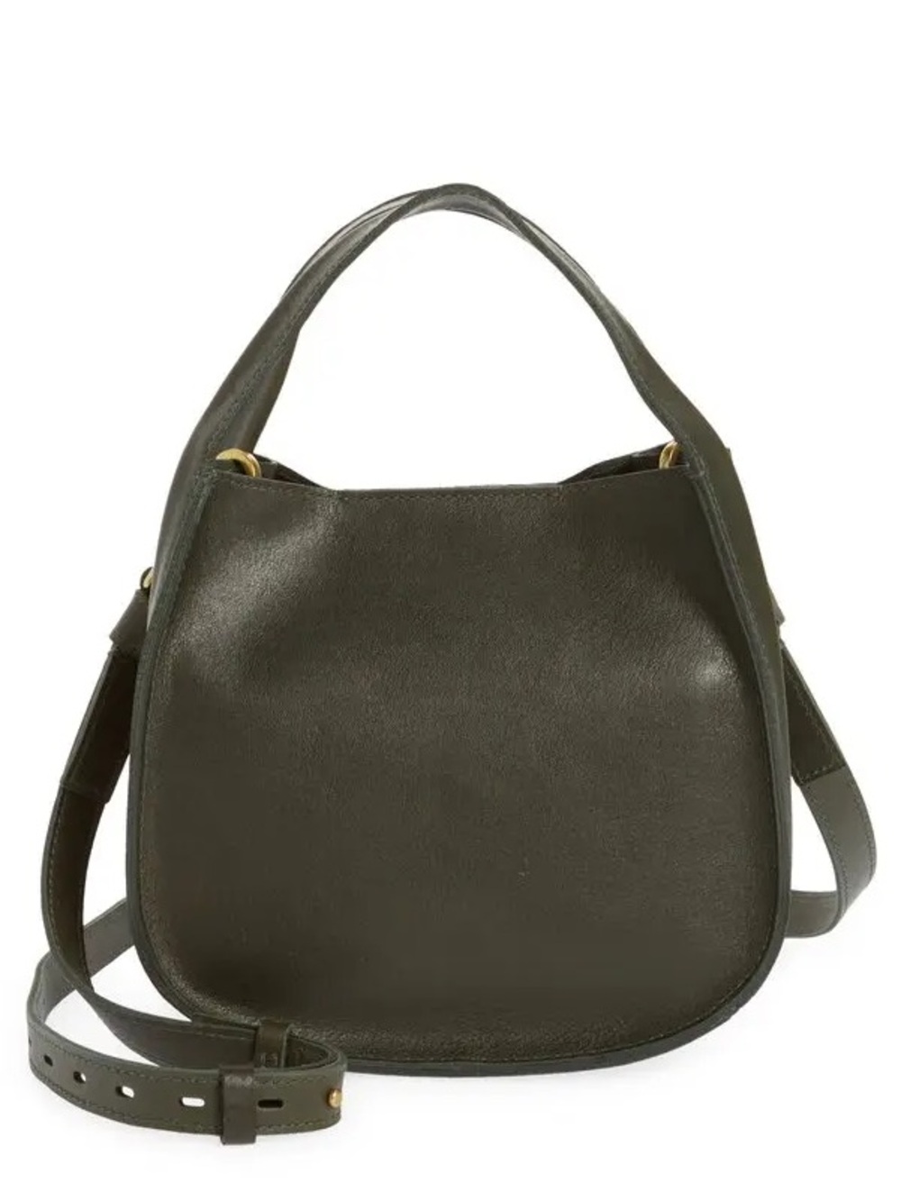 Madewell Small Sydney Crossbody Bag, Dark Forest Green Leather Handbag